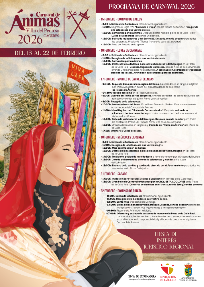 Imagen Cartel y programa Carnaval de Ánimas 2026